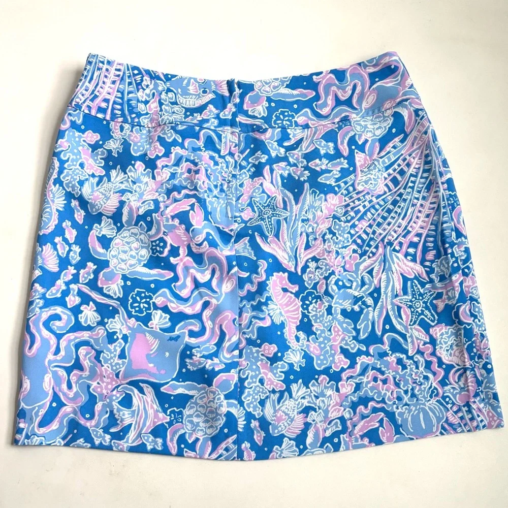 Lilly Pulitzer Jonas Skort Skirt Boca Blue Sea What I Sea Size 8